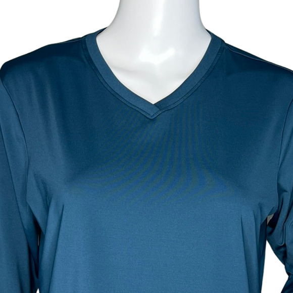 REI Shirt Womens Small Teal Blue Base Layer Top Layering Outdoors Cold Weather - Picture 5 of 7